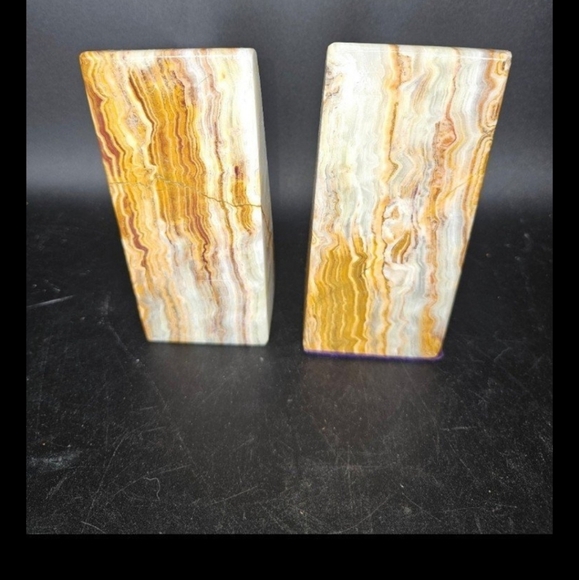Vintage‎ alabaster/onyx bookends - Picture 2 of 6